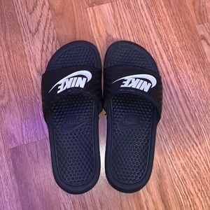 Black Nike Slides